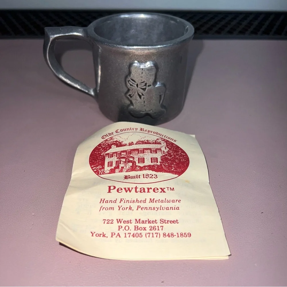 Vintage Pewtarex Pewter Bear Mug by Olde Country Reproductions Antique Beautiful